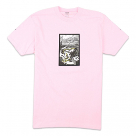 Obey Mens Snakes Classic T-Shirt Pink M New