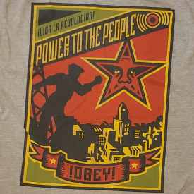 Obey Propaganda Poster T-Shirt Large Power to the People