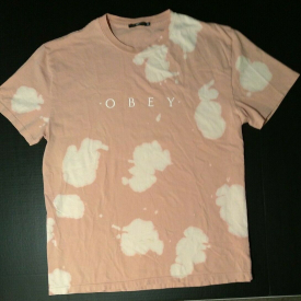 Obey Tie-dye Pink T-shirt Size Extra Large 22×30 Inches.