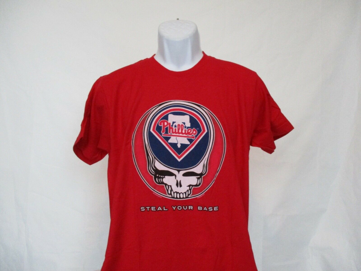 Philadelphia Phillies Grateful Dead Steal Your Base Baseball T-Shirt S-2XL NEW
