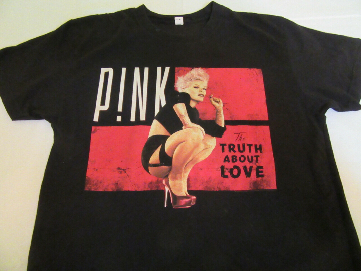 Pink Concert Band Tour 2013 T Shirt Truth About Love Small Double Sided