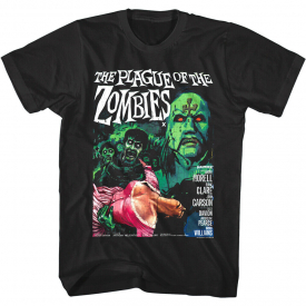 Plague Of The Zombies Movie Poster Men’s T Shirt 60s Hammer Horror Film Black