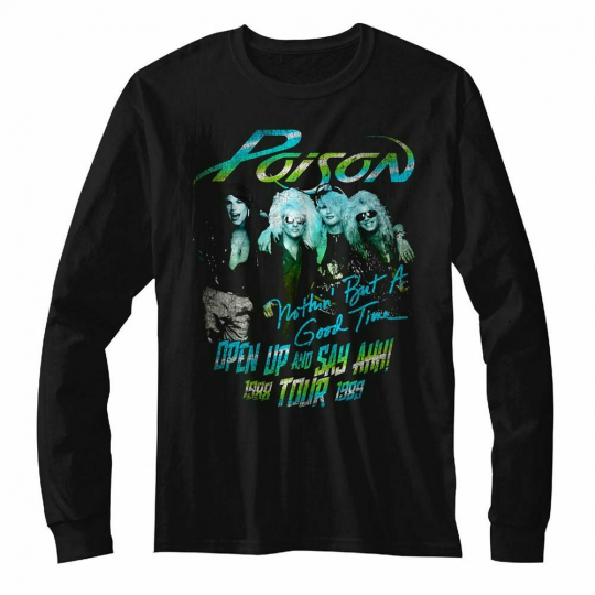 Poison Tour Shirt Black Adult Long Sleeve T-Shirt