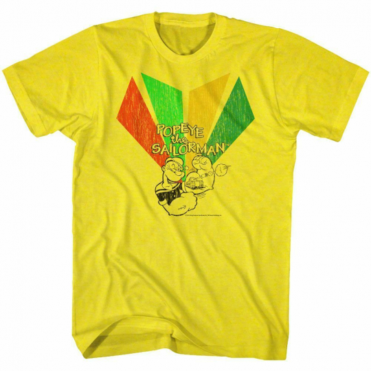 Popeye Pop Flex Yellow Adult T-Shirt