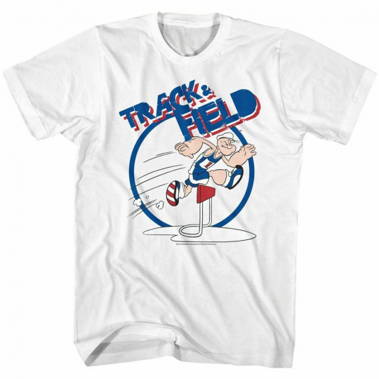 Popeye Trax White Adult T-Shirt