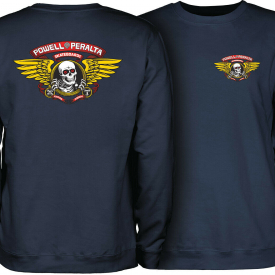 Powell Peralta Skateboard Crew Sweatshirt Winged Ripper Navy