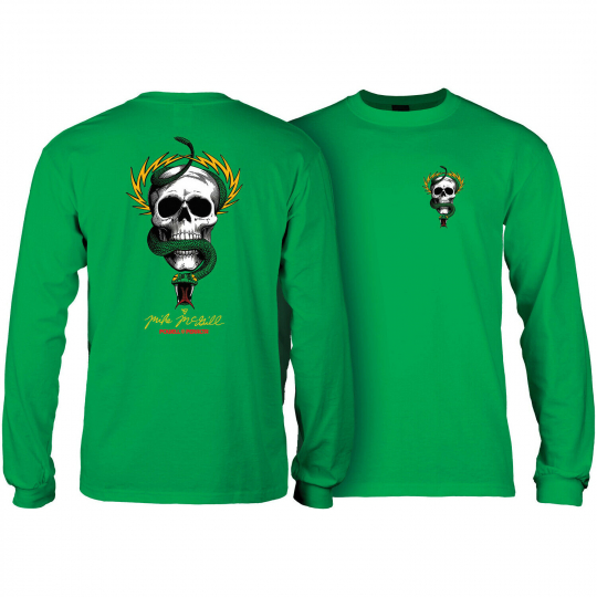 Powell Peralta Skateboard Longsleeve Shirt McGill Skull and Snake Kelly Green