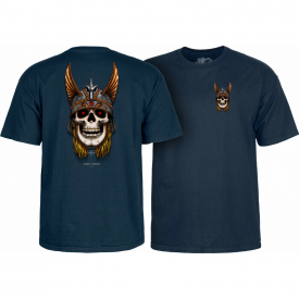 Powell Peralta Skateboard Shirt Andy Anderson Skull Navy