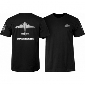 Powell Peralta Skateboard Shirt Bones Brigade Bomber Black