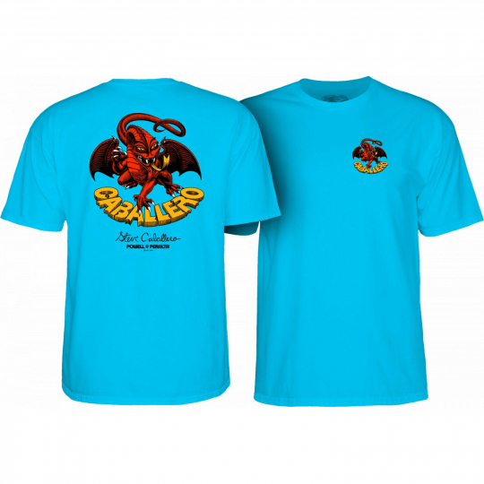Powell Peralta Skateboard Shirt Cab Dragon II Turquoise