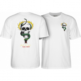 Powell Peralta Skateboard Shirt McGill Skull & Snake White