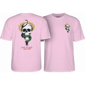 Powell Peralta Skateboard Shirt McGill Skull and Snake Light Pink