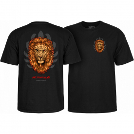 Powell Peralta Skateboard Shirt Salman Agah Lion Black