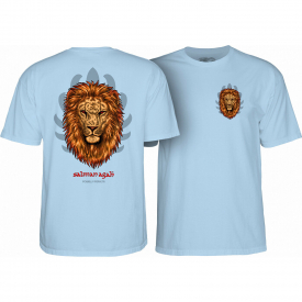 Powell Peralta Skateboard Shirt Salman Agah Lion Powder Blue