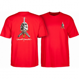 Powell Peralta Skateboard Shirt Skull & Sword Red