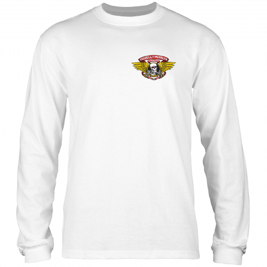 Powell-Peralta Winged Ripper (White) Long Sleeve T-Shirt