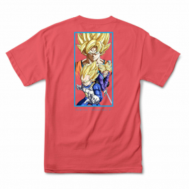 Primitive Skate x Dragon Ball Z Men’s DBZ Dirty P Short Sleeve T Shirt Coral …