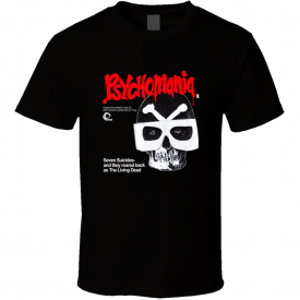 Psychomania Horror Movie Poster Cover black white tshirt men’s free shipping
