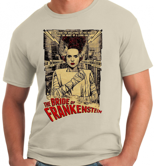 PubliciTeeZ Big and Tall Bride of Frankenstein Horror Movie Poster T-Shirt