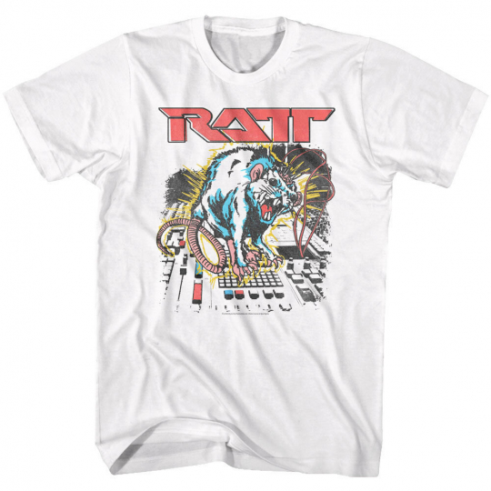 RATT Electrifying Rat Men's T Shirt Rock Band Album Cover Art Concert Tour Merch