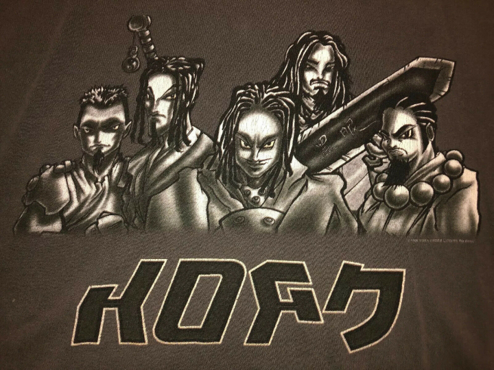 Rare Vintage 1999 KORN Anime CONCERT TOUR Nu ALT Metal Rock Band SHIRT 90s Vtg