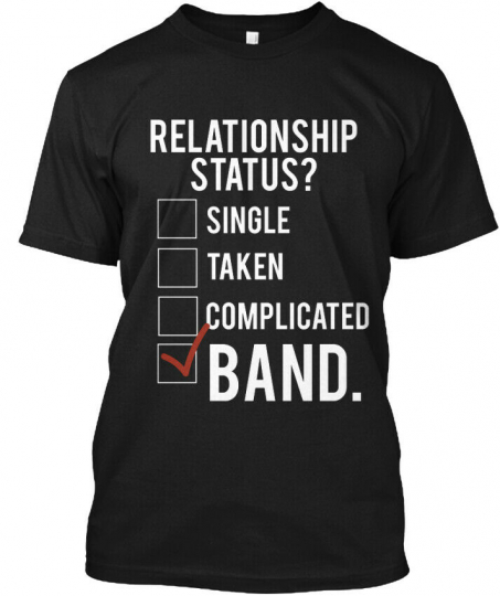 Relationship Status Band - Status? Single Taken Hanes Tagless Tee T-Shirt