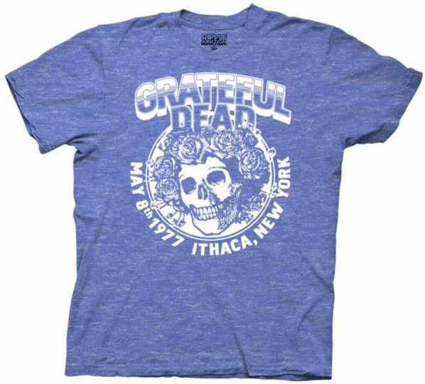 Ripple Junction Grateful Dead Ithaca NY Adult T-Shirt, Royal Heather, 2X-Large