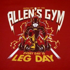 Ript Apparel Allen’s Gym MENS 3XL T Shirt Mashup The Flash Gym Workout XXXL