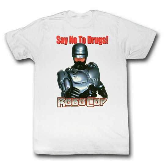 Robocop Just Say No White T-Shirt