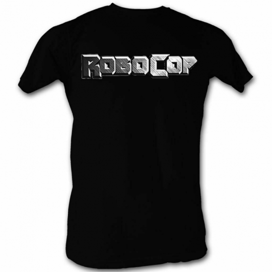 Robocop Logo In Silver Black T-Shirt