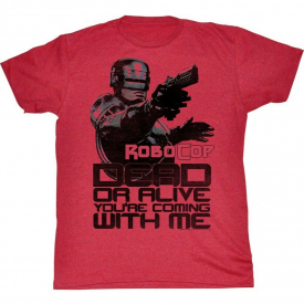 Robocop Movie Dead Or Alive Red Adult T-Shirt Tee