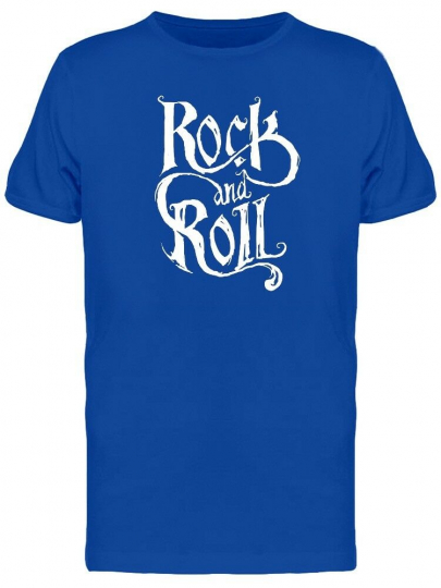 Rock And Roll White Ink Men's Tee -Image by Shutterstock