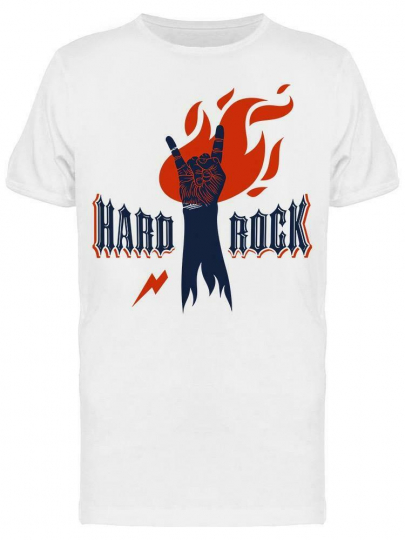 Rock Sign On Fire Men's Tee -Image by Shutterstock