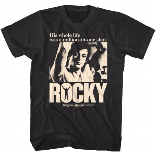 Rocky Balboa Million To One Shot Movie Poster Men's T Shirt Sylvester Stallone