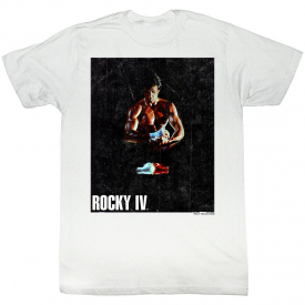Rocky MGM Movie Binded White Adult T-Shirt Tee