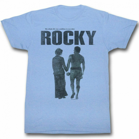 Rocky Poster Light Blue Heather T-Shirt