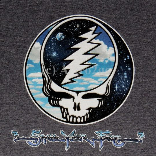 STEAL YOUR SKY AND SPACE-Liquid Blue Grateful Dead Space Your Face T shirt M-XXL