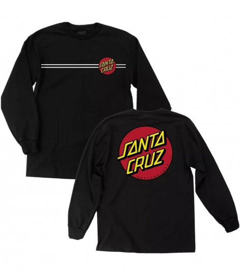 Santa Cruz Classic Dot Long Sleeve Black T Shirt BRAND NEW WITH TAGS!