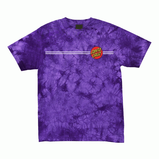 Santa Cruz Skateboard Shirt Classic Dot Purple Crystal Wash