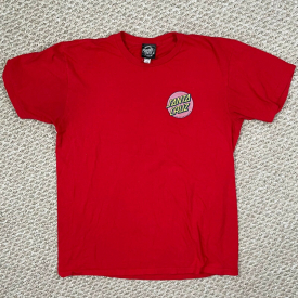 Santa Cruz Skateboarding Tshirt Short Sleeve Red Size Medium