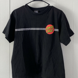 Santa Cruz Skateboards Classic Dot Black T-Shirt Youth Size XL