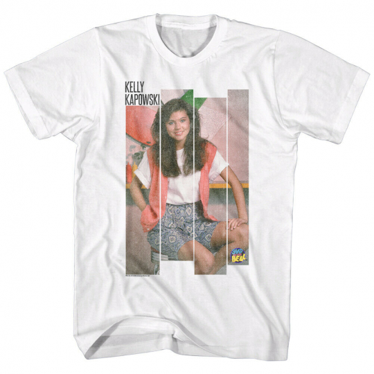 Saved By The Bell 80s Comedy Sitcom Kelly Kapowski Pose Adult T-Shirt Tee