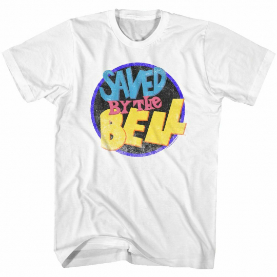 Saved By The Bell SBTB Logo White Adult T-Shirt