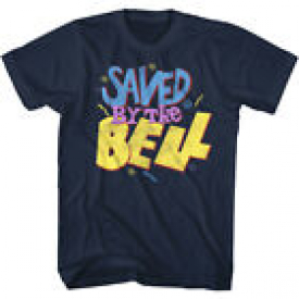 Saved by The Bell Faded Logo Men’s T Shirt Vintage TV Show Merch 90s Tee