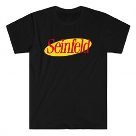 Seinfeld TV Show Logo Men’s Black T-Shirt Size S to 3XL