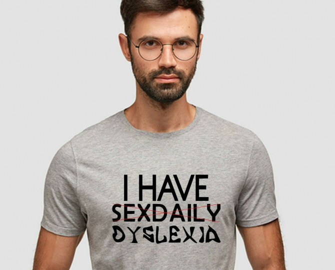 Sex Daily Dyslexia Funny Shirt for Men Women Unisex Top Adult Humor S M L XL 2XL