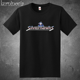 Silverhawks Classic Cartoon Logo Men’s Black T-Shirt Size S to 3XL