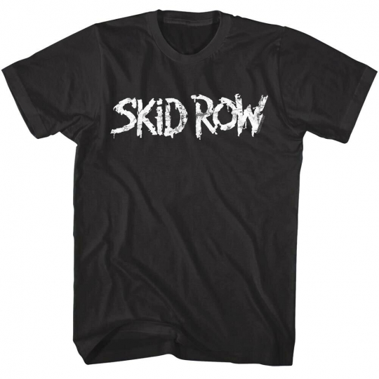 Skid Row Vintage Logo Men's T Shirt Heavy Metal Rock Band Concert Tour Merch Top