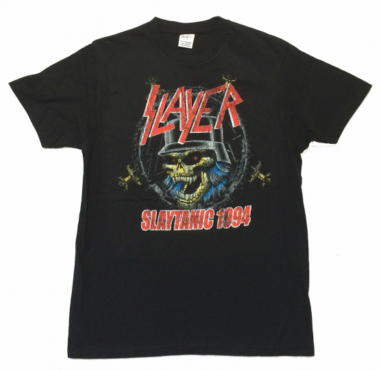Slayer Slaytanic 1994 Skull Mens Black T Shirt New Official Band Merch