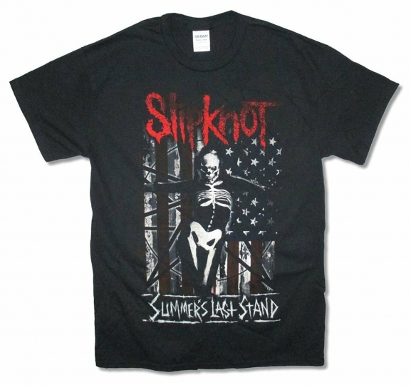 Slipknot USA Flag North American Tour 2015 Black T Shirt New Official
